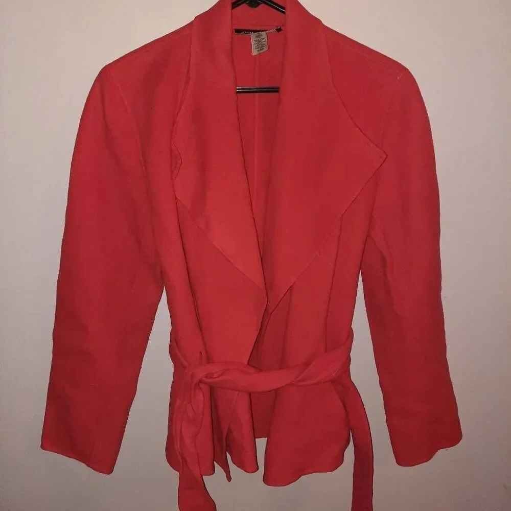 Womens Red Wool Pea Coat Size Medium
